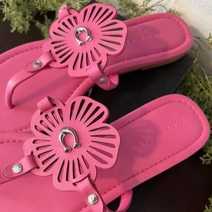 NIB Coach Sandals in pink size 10